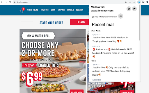 CornerMail  from Chrome web store to be run with OffiDocs Chromium online