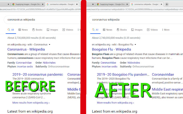 Corona2BoogalooFlu  from Chrome web store to be run with OffiDocs Chromium online