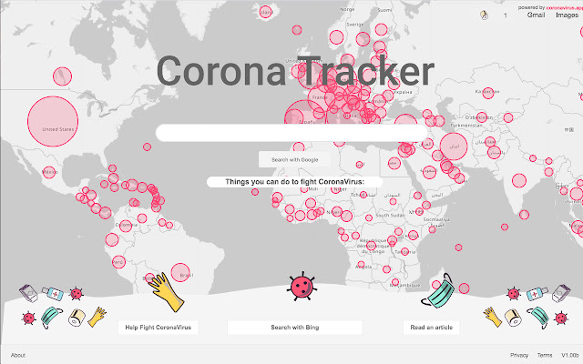 Corona Map Background  from Chrome web store to be run with OffiDocs Chromium online