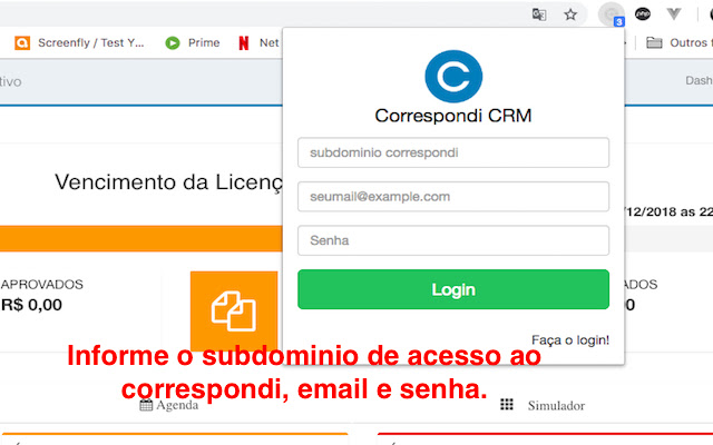 Correspondi CRM จาก Chrome เว็บสโตร์ที่จะรันด้วย OffiDocs Chromium ทางออนไลน์