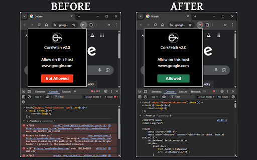 CorsFetch  from Chrome web store to be run with OffiDocs Chromium online