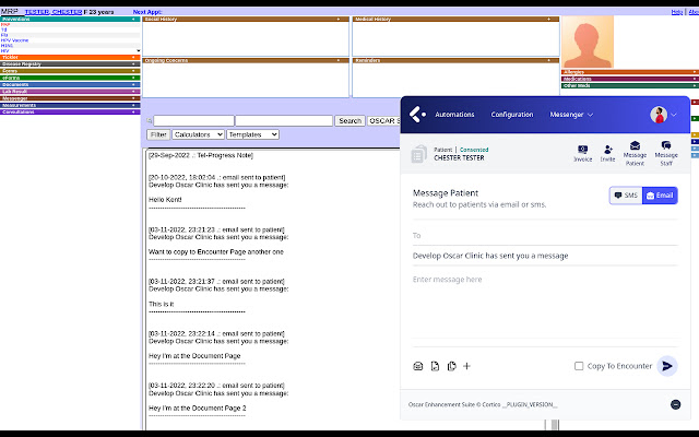 Chrome 网上商店的 Cortico Oscar EMR 远程医疗将与 OffiDocs Chromium 在线运行