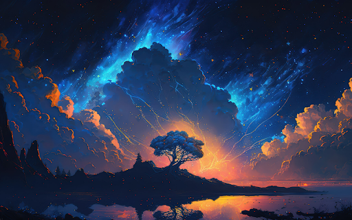 Cosmic Tree under Celestial Skies  from Chrome web store to be run with OffiDocs Chromium online