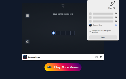 Cosmos Lines Game Connect Stars and Explore the Galaxy!  from Chrome web store to be run with OffiDocs Chromium online