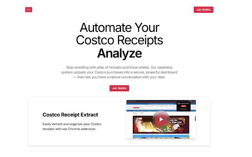 Costco Receipt Scanner  from Chrome web store to be run with OffiDocs Chromium online