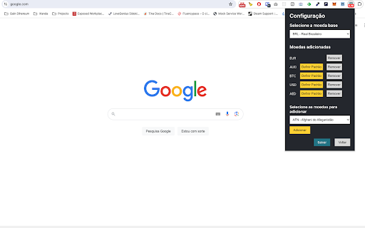 Cotações  from Chrome web store to be run with OffiDocs Chromium online