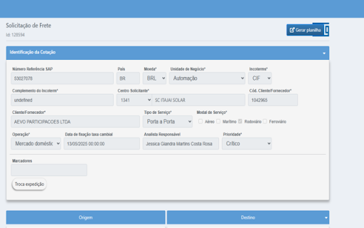 Cotações WEG Extension  from Chrome web store to be run with OffiDocs Chromium online