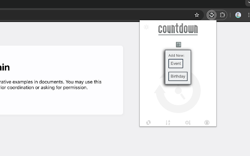 Countdown  from Chrome web store to be run with OffiDocs Chromium online