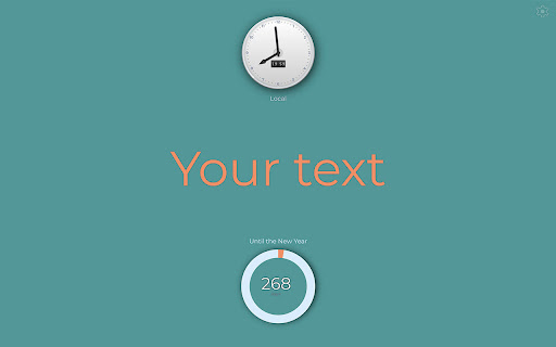 Countdown timer happiness  from Chrome web store to be run with OffiDocs Chromium online