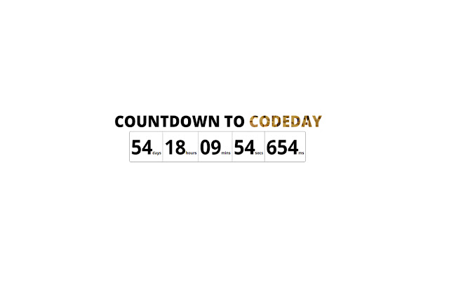Countdown to CodeDay  from Chrome web store to be run with OffiDocs Chromium online