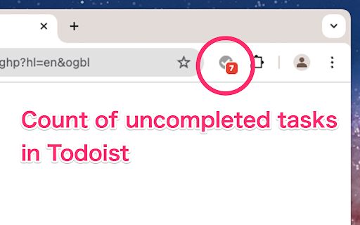Counter for Todoist  from Chrome web store to be run with OffiDocs Chromium online