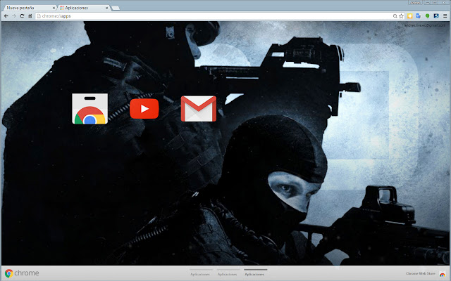 Counter Strike Theme  from Chrome web store to be run with OffiDocs Chromium online