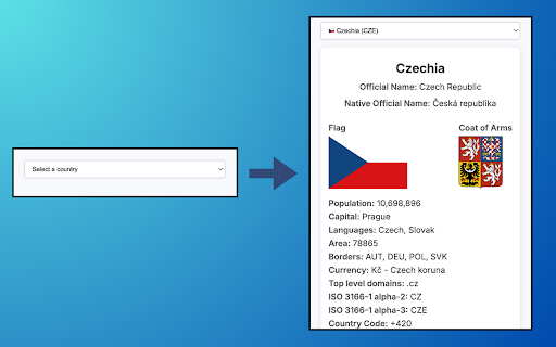 Countries Information  from Chrome web store to be run with OffiDocs Chromium online