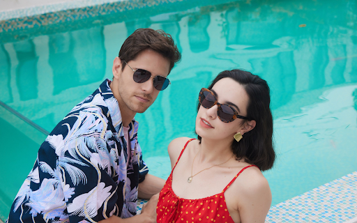 Couple by the pool  from Chrome web store to be run with OffiDocs Chromium online