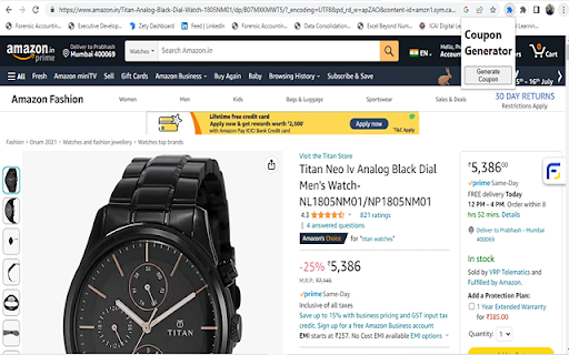 Coupon Generator  from Chrome web store to be run with OffiDocs Chromium online