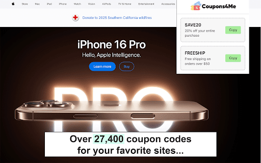 Coupons4Me  from Chrome web store to be run with OffiDocs Chromium online