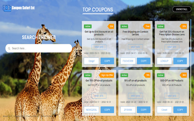 Coupon Safari Ext  from Chrome web store to be run with OffiDocs Chromium online