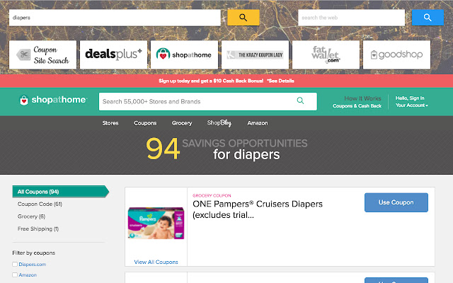 Coupon Shark New Tab  from Chrome web store to be run with OffiDocs Chromium online