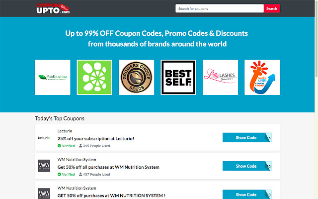 CouponUpto.com | Top Coupons  Reviews  from Chrome web store to be run with OffiDocs Chromium online