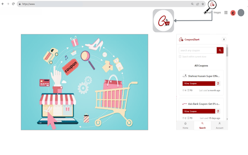 CouponZkart: Automatic Coupon Codes Finder!  from Chrome web store to be run with OffiDocs Chromium online