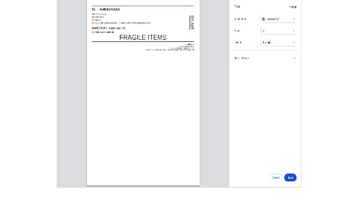 Courier Address Printing from Chrome web store to be run with OffiDocs Chromium online Courier Address Printing from Chrome web store to be run with OffiDocs Chromium online