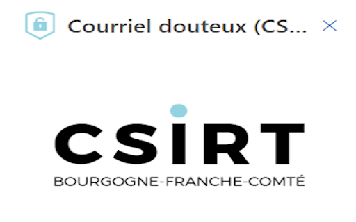 Courriel douteux (CSIRT BFC)  from Chrome web store to be run with OffiDocs Chromium online