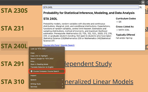 Course Compass: College Class Info Lookup  from Chrome web store to be run with OffiDocs Chromium online
