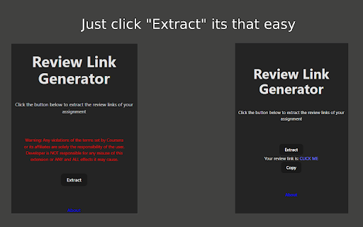 Coursera Assignment Review Link Extractor  from Chrome web store to be run with OffiDocs Chromium online