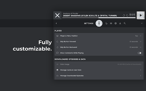 Cozy FM Podcast Player  from Chrome web store to be run with OffiDocs Chromium online