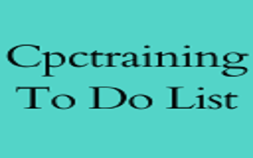 Cpctraining To Do List  from Chrome web store to be run with OffiDocs Chromium online