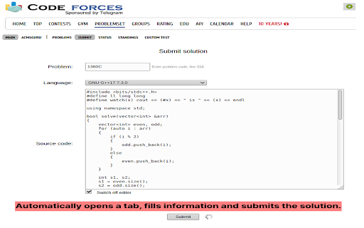 CPH Submit  from Chrome web store to be run with OffiDocs Chromium online