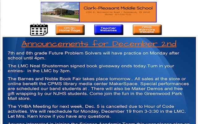 CPMS Daily Announcements  from Chrome web store to be run with OffiDocs Chromium online