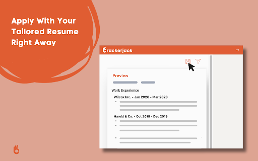 CrackerJack Resume  from Chrome web store to be run with OffiDocs Chromium online