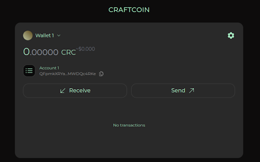 CraftCoin Wallet from Chrome web store to be run with OffiDocs Chromium online CraftCoin Wallet from Chrome web store to be run with OffiDocs Chromium online
