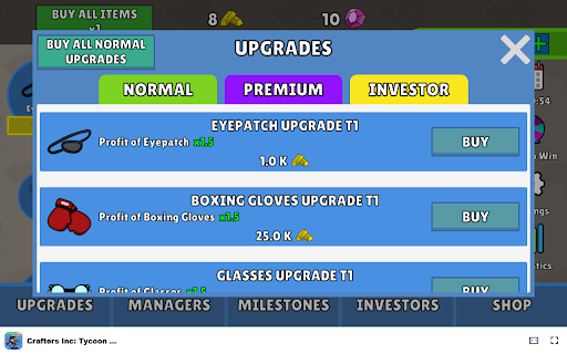 Crafters Inc: Tycoon Empire Grow your crafting empire!  from Chrome web store to be run with OffiDocs Chromium online