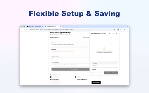 Craft Web Clipper  from Chrome web store to be run with OffiDocs Chromium online