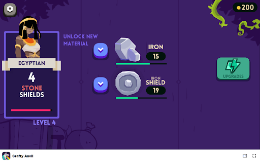 Crafty Anvil Gather resources and craft powerful weapons!  from Chrome web store to be run with OffiDocs Chromium online