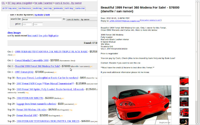 craigslist pop for power users  from Chrome web store to be run with OffiDocs Chromium online