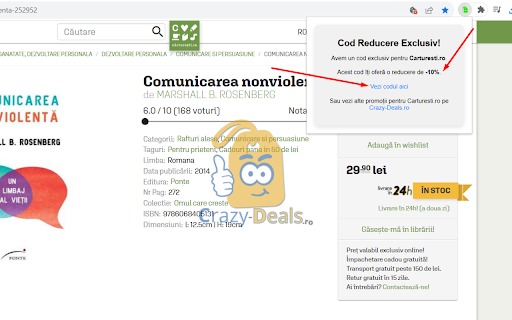 Crazy Deals.ro Coduri de Reducere Exclusive  from Chrome web store to be run with OffiDocs Chromium online