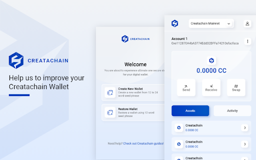 Creata Chain  from Chrome web store to be run with OffiDocs Chromium online