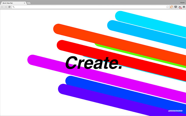 Create. | a customizable new tab page  from Chrome web store to be run with OffiDocs Chromium online