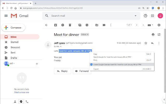Create Google Calendar Event  from Chrome web store to be run with OffiDocs Chromium online