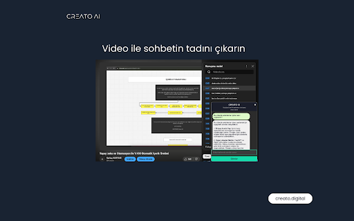 CREATO AI YouTubeChat  from Chrome web store to be run with OffiDocs Chromium online