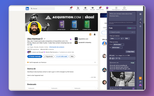 CreatorHub Linkedin tools  from Chrome web store to be run with OffiDocs Chromium online