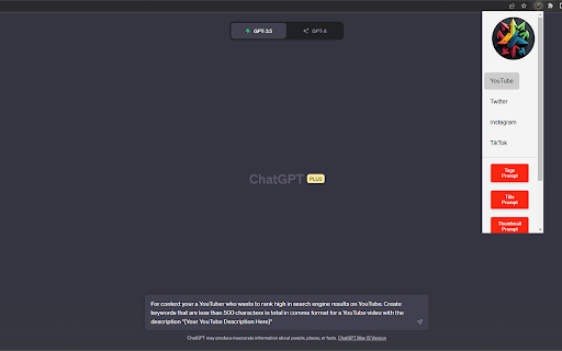 Creator Prompts  from Chrome web store to be run with OffiDocs Chromium online
