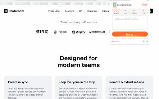 Creavo AI  from Chrome web store to be run with OffiDocs Chromium online