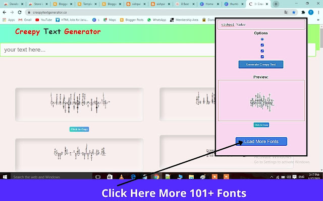 Creepy Text Generator ➤ #1 Creepy Text Fonts  from Chrome web store to be run with OffiDocs Chromium online