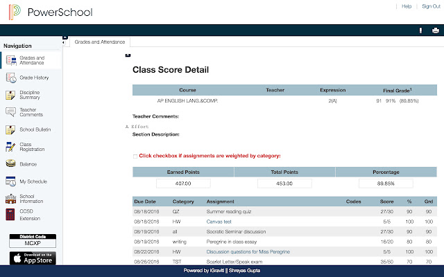 Creighton Prep Powerschool Calculator  from Chrome web store to be run with OffiDocs Chromium online