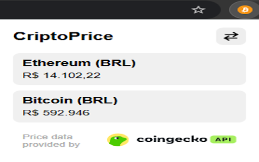 CriptoPrice  from Chrome web store to be run with OffiDocs Chromium online