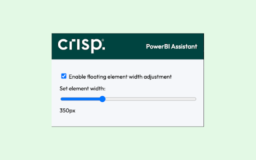 Crisp PowerBI Assistant  from Chrome web store to be run with OffiDocs Chromium online